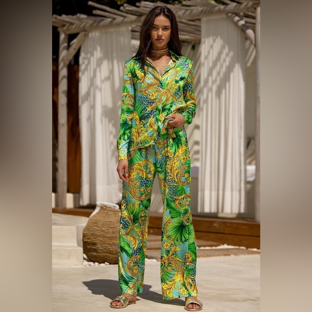 Luli Fama Miami PALM ISLAND - Blouse Size Small
